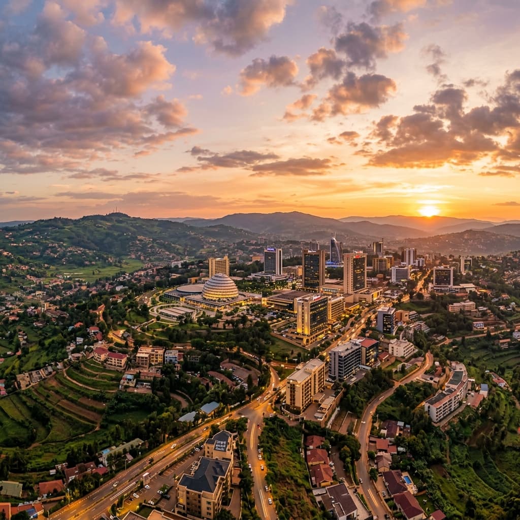Kigali skyline and homes